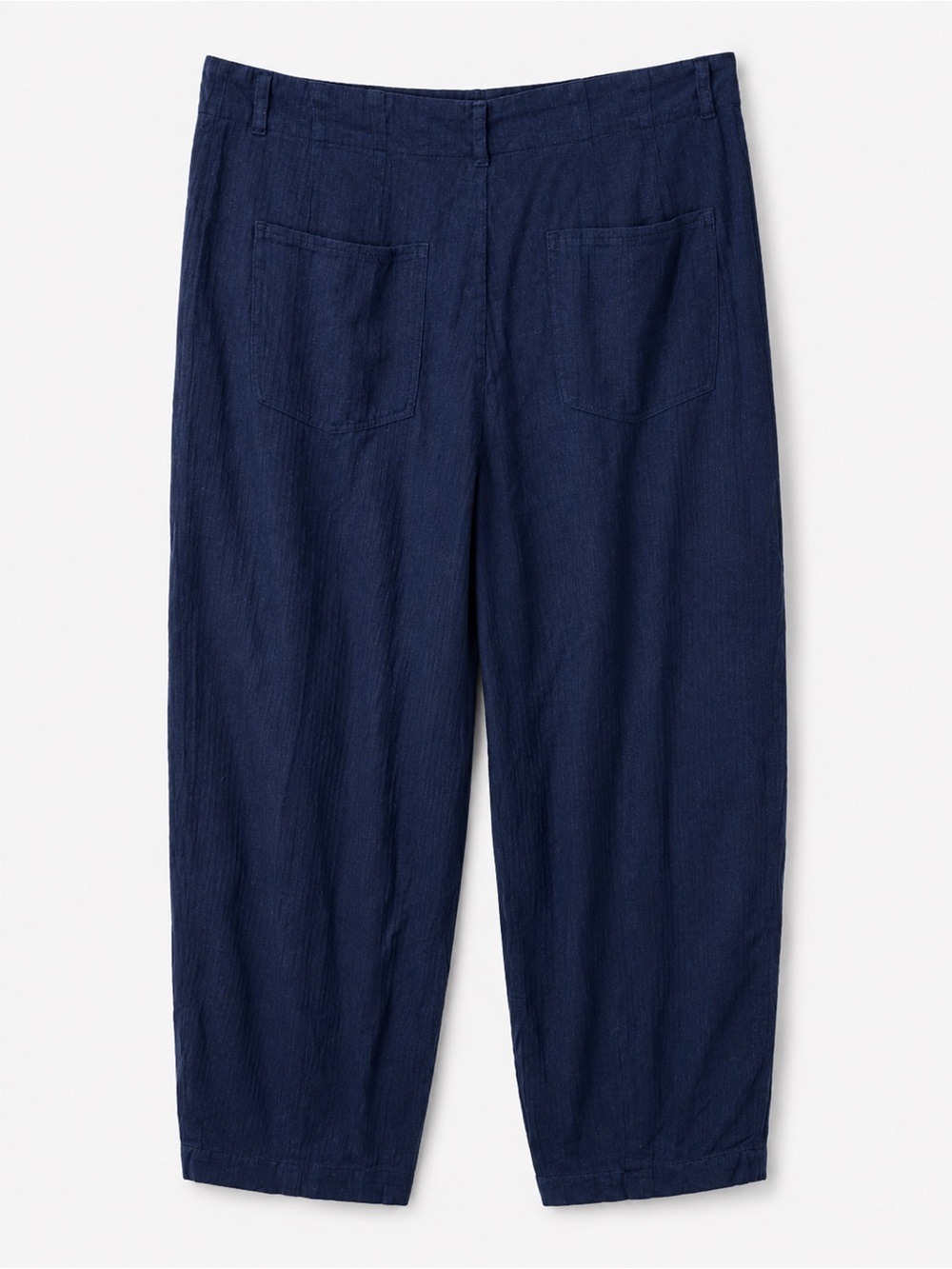 Halara Navy Pleated Tapered Crop Pants XL Cotton NWT - Picture 4 of 8